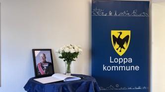 Lenke til artikkel: Kondolanseprotokoll for H.M. Kong Harald V på Loppa rådhus